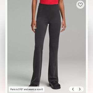 Lululemon Softstreme Ribbed Flared Black Ribbed Pants